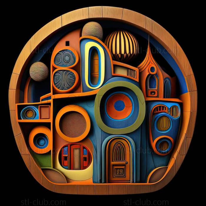 3D model Hundertwasser (STL)